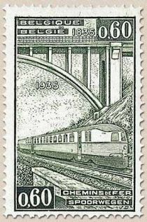 Railway Stamp: 100 year Belgian Railways