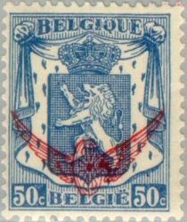 Small Coat of Arms with Overprint Winged Wheel