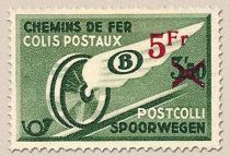 Railway Stamp : Winged Wheel with Surcharge