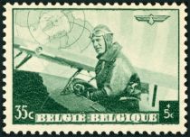 King Leopold III as a biplane pilot