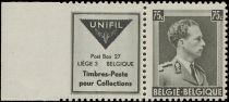 PUB Unifil Timbres Postes + King Leopold III 75ct