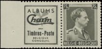 PUB Charm Timbres Postes + King Leopold III 75ct