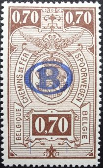 Railway Stamp: Overprint B in Oval