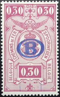 Railway Stamp: Overprint B in Oval