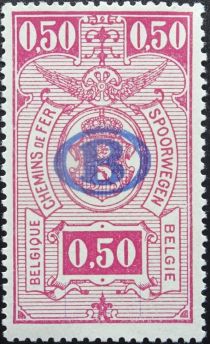 Railway Stamp: Overprint B in Oval