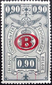 Railway Stamp: Overprint B in Oval