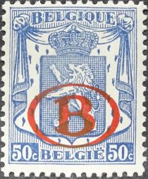 Small Coat of Arms with Overprint B in Oval