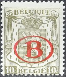 Small Coat of Arms with Overprint B in Oval