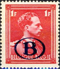 King Leopold III with Overprint B in Oval