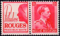 PUB Pillules rouges (woman) + King Leopold III 1F