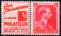 PUB Philatelux + King Leopold III 1F