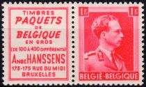 PUB Ange Hanssens Paquets + King Leopold III 1F