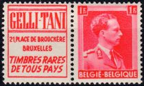 PUB Gelli-Tani Timbres rares + King Leopold III 1F