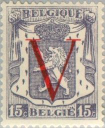 Small Coat of Arms Overprinted 'V'