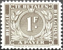 Numeral with Oak Leaves - "TE BETALEN" at Top