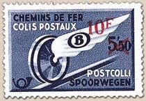 Railway Stamp: Winged Wheel with red surcharge