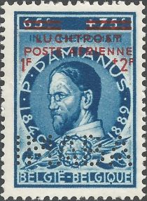 Overprinted 'LUCHTPOST-POSTE ARIENNE' - Perfins