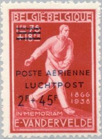 Overprinted 'POSTE AERIENNE-LUCHTPOST'