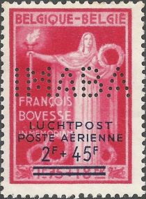 Overprinted 'LUCHTPOST-POSTE ARIENNE' - Perfins