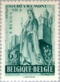 Saint Begga (615-693) and Castle of Chèvremont