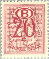 Number on Heraldic Lion with B in oval