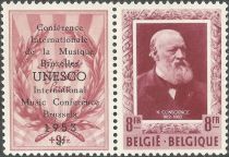 Hendrik Conscience (1812-1883) + Label - Overprinted