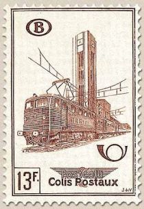 Railway Stamp Electric Train Type 121 Nord Station, Brussels