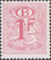 Number on Heraldic Lion with B in oval