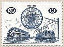 Railway Stamp: 75 year International union of Railway Confer