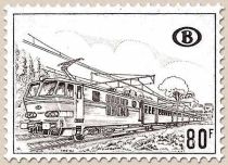 Railway Stamp: Electric locomotive type 160