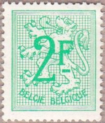 Number on Heraldic Lion - Perf. 13¾ x 13½