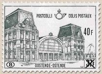 Railway station of Ostend - Surcharged