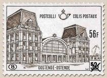 Railway station of Ostend - Surcharged