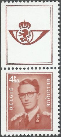 King Baudouin (1930-1993) Stamp + label