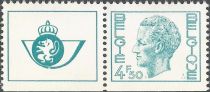 King Baudouin Type "Elström" - booklet stamp se tenant