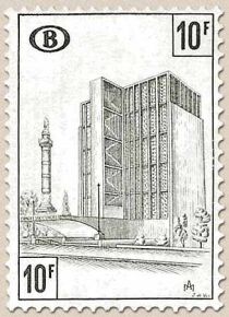 Railway Stamp: Station Brussels Congress - Polyvalent Paper