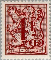 Number on Heraldic Lion and Pennant with "B" in oval