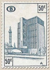 Railway Stamp: Station Brussels Congress - Polyvalent Paper