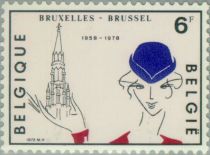 Brussels - City Hall and Stylized Hostess