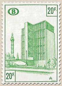 Railway Stamp: Station Brussels Congress - Polyvalent Paper