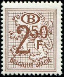 Number on Heraldic Lion with B in oval