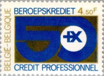 Graphic composition - 50y. "BKCP" (Professional Credit Bank)