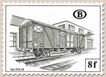 Railway Stamp: Carriage Type 2216 AB