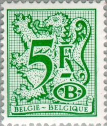 Number on Heraldic Lion and Pennant with "B" in oval