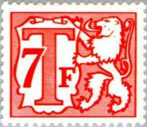 Heraldic Lion with Large Numeral