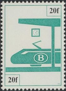 Railway Stamp: Pictogram of platform