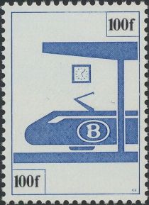 Railway Stamp: Pictogram of platform