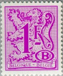 Number on Heraldic Lion and Pennant with "B" in oval