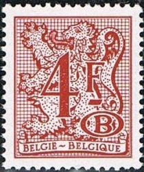 Number on Heraldic Lion and Pennant with "B" in oval