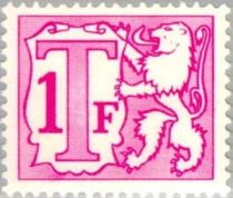 Heraldic Lion with Large Numeral